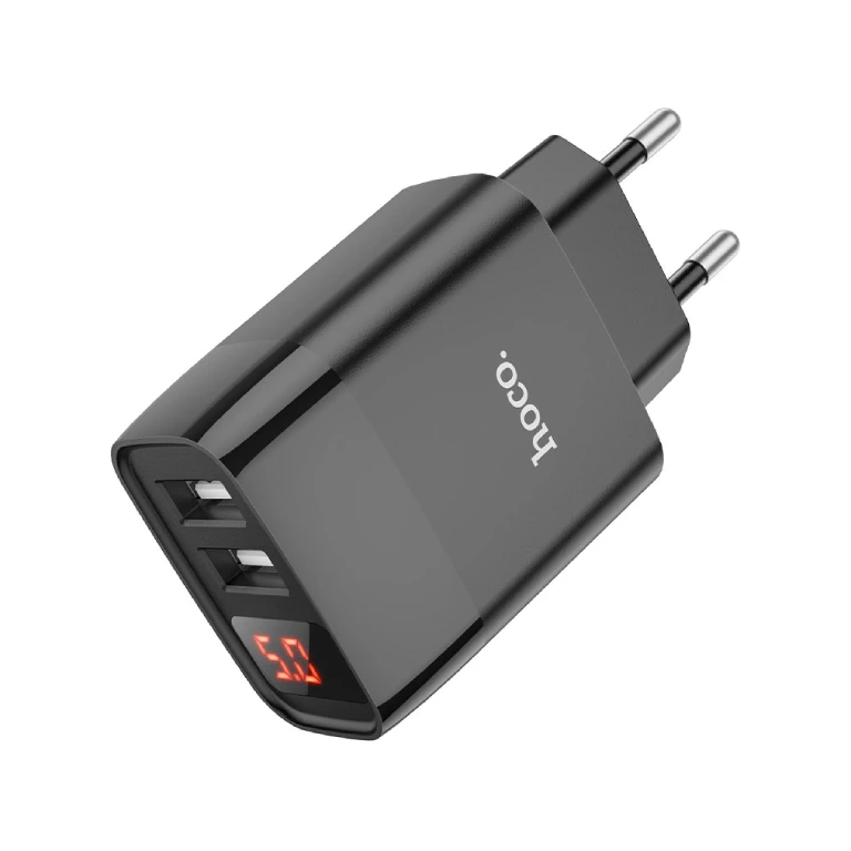 Hoco Dual Port Wall Charger USB to Type-C with Cable Hoco Dual Port Wall Charger USB to Type-C with Cable